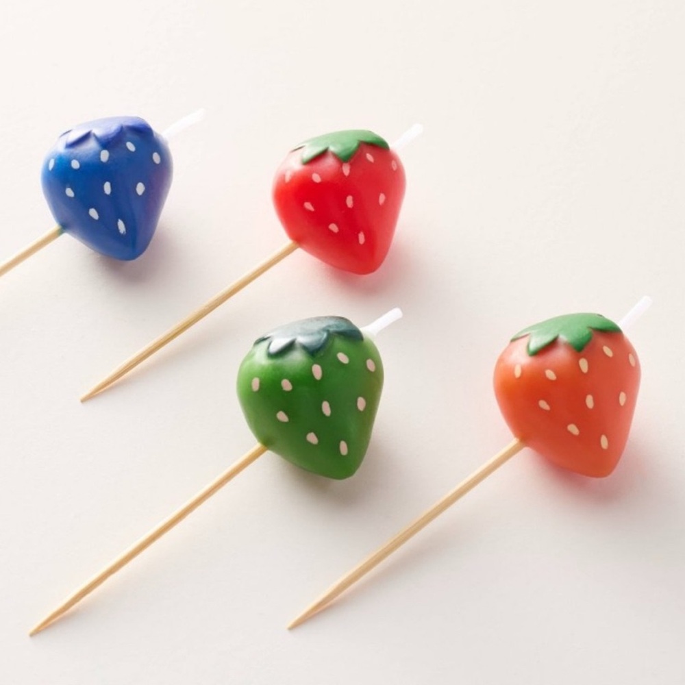 KATE SPADE STRAWBERRY FRUIT CANDLES SET NEW